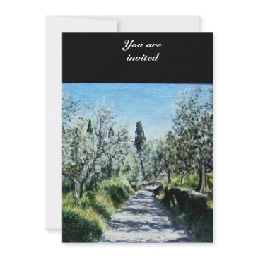 olive trees in florence invitation