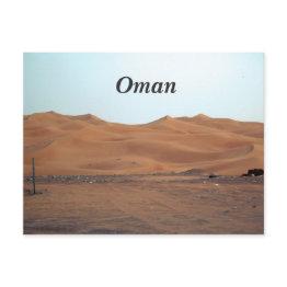 Small Oman Desert Postinvitations Front View