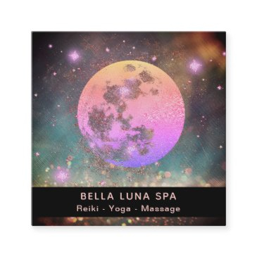 *~* ombre pink peach gold moon stars square business invitations