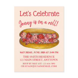 Small On A Lobster Roll Congratulations Maine Me Foodie Invitation Postinvitations Front View
