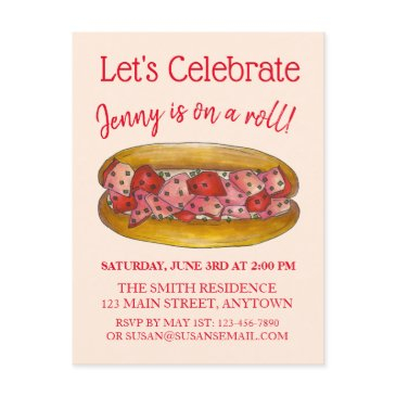 on a lobster roll congratulations maine me foodie invitation postinvitations