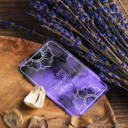 Small On My Path Purple Watercolor Affirmation Invitations Front View
