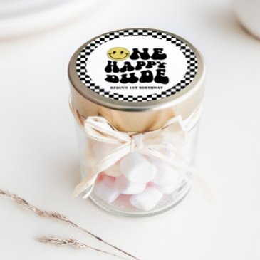 one happy dude | boys rad kids 1st birthday classic round sticker