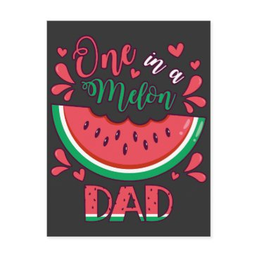 one in a melon dad b-day party postinvitations