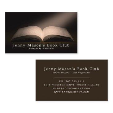 open book, book club business invitations