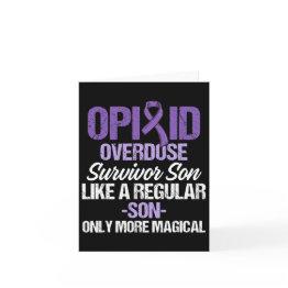Small Opioid Overdose Awareness Warrior Survivor 11 Invitations Front View