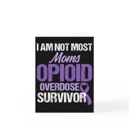 Small Opioid Overdose Awareness Warrior Survivor 13 Invitations Front View