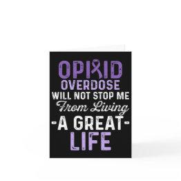 Small Opioid Overdose Awareness Warrior Survivor 14 Invitations Front View