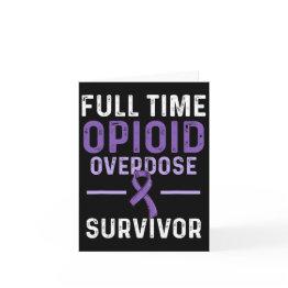 Small Opioid Overdose Awareness Warrior Survivor 51 Invitations Front View