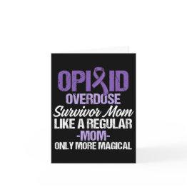 Small Opioid Overdose Awareness Warrior Survivor 52 Invitations Front View