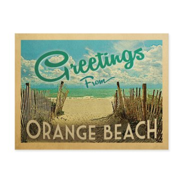 orange beach vintage travel postinvitations