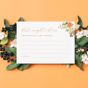 orange citrus date night ideas bridal shower enclosure invitations