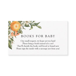 Small Orange Cutie Books For Baby Insert Card Front View