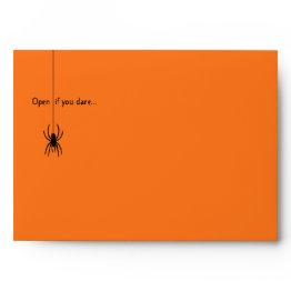Small Orange Spiders Halloween Custom Envelope Front View