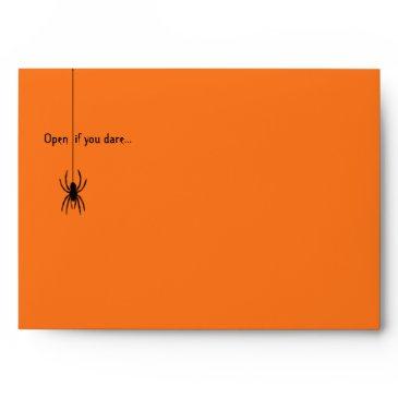orange spiders halloween custom envelope