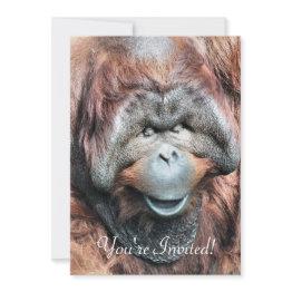 Small Orangutans Invitation Front View