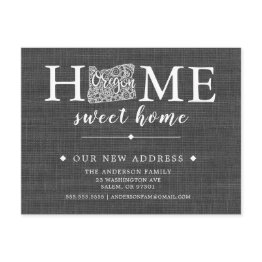 Small Oregon State Moving Announcement Post Invitations Front View