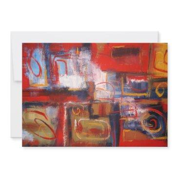 original abstract painting art invitation