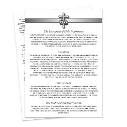 Small Orthodox Wedding Description 5 X 7 Invitations Front View
