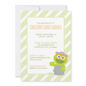 oscar the grouch baby shower invite