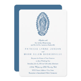 Small Our Lady Of Guadalupe Invitation Front View