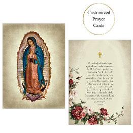 Small Our Lady Of Guadalupe Roman Catholic Prayer Invitations Front View