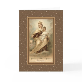 Small Our Lady Of Mount Carmel Greeting Invitations Front View