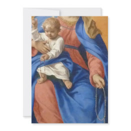 Small Our Lady Of The Rosary Invitation Front View