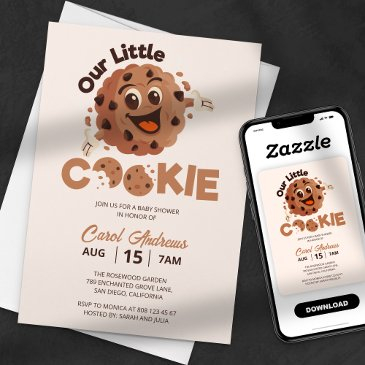 our little cookie sweet baby shower invitation