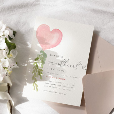 our little sweetheart | valentine's baby shower invitation