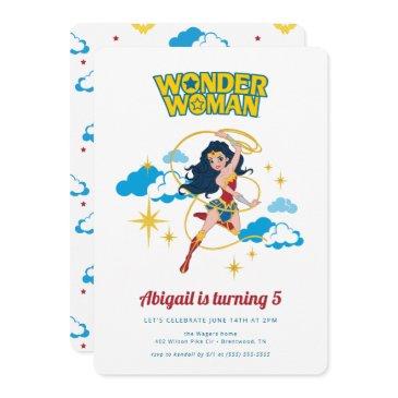 our little wonder woman girls birthday invitation