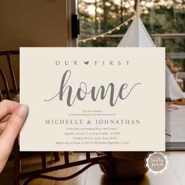 our new home, housewarming party invitation invitations