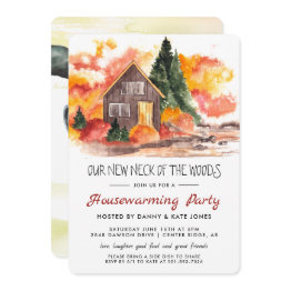 Small Our New Neck Of The Woods Housewarming Party Invitation Front View