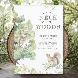 Small Our New Neck Of The Woods | Moving Announcement Front View