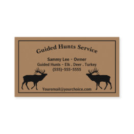 Small Outdoor Hunting Guide Service Professional Busines Business Invitations Front View