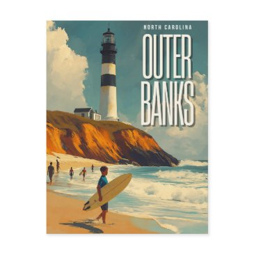 outer banks nc vintage travel postinvitations