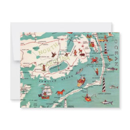 Small Outer Banks Pamlico Sound Postinvitations Front View