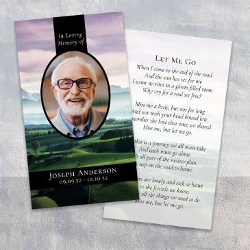 oval photo golf course funeral memorial invitations