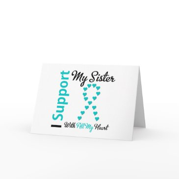 ovarian cancer support sister with all my heart invitations