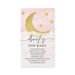 Small Over The Moon Girl Book Request Baby Shower Invitations Front View