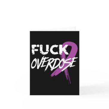 overdose drug addiction awareness purple ribbon invitations