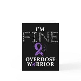 Small Overdose Warrior I'm Fine Invitations Front View