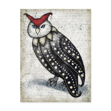 owl at graduation postinvitations