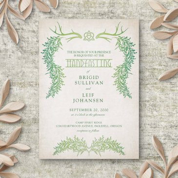 pagan handfasting wedding invitation