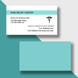 Small Pain Relief Medical Business Invitations Front View