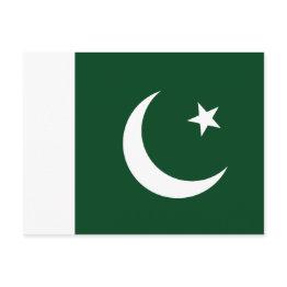 Small Pakistan (pakistani) Flag Postinvitations Front View