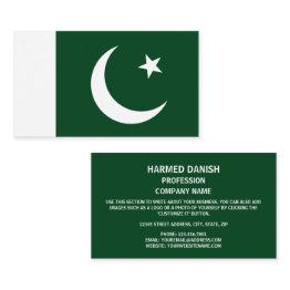 Small Pakistani Flag, Flag Of Pakistan Business Invitations Front View