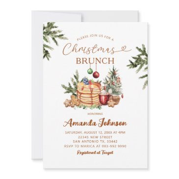 pancake hot cocoa holiday party christmas brunch invitation