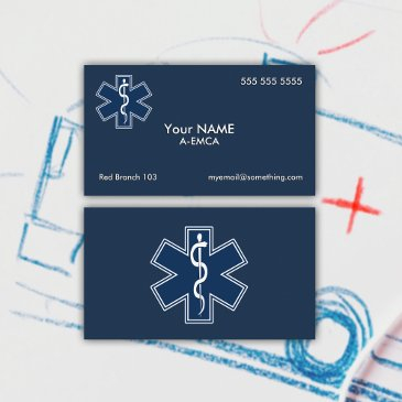 paramedic emt ems dark business invitations