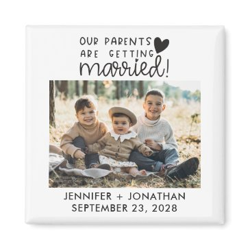 parents getting married children photo save date magnet
